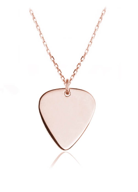 naszyjnik kostka do gitary złoty łańcuszek ankier