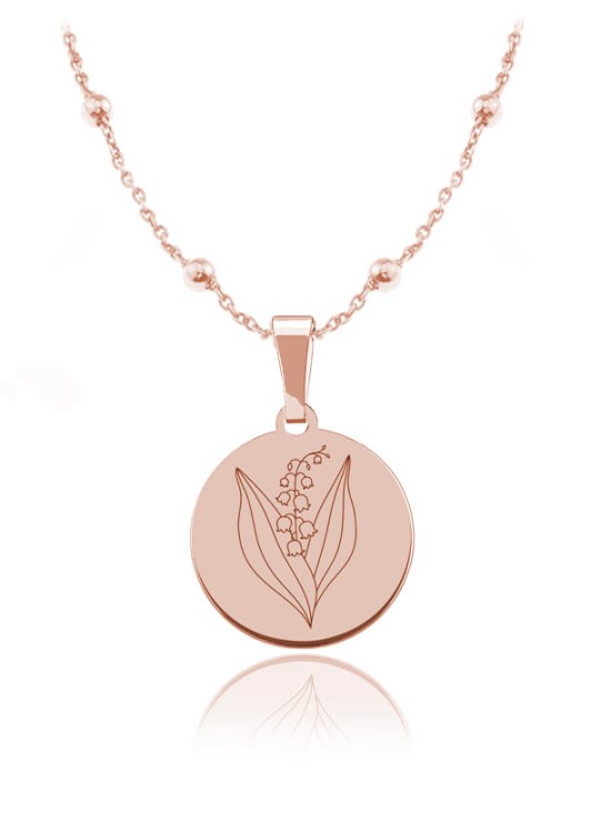 naszyjnik konwalia łańcuszek kulki