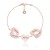 bransoletka serce stópki rose gold
