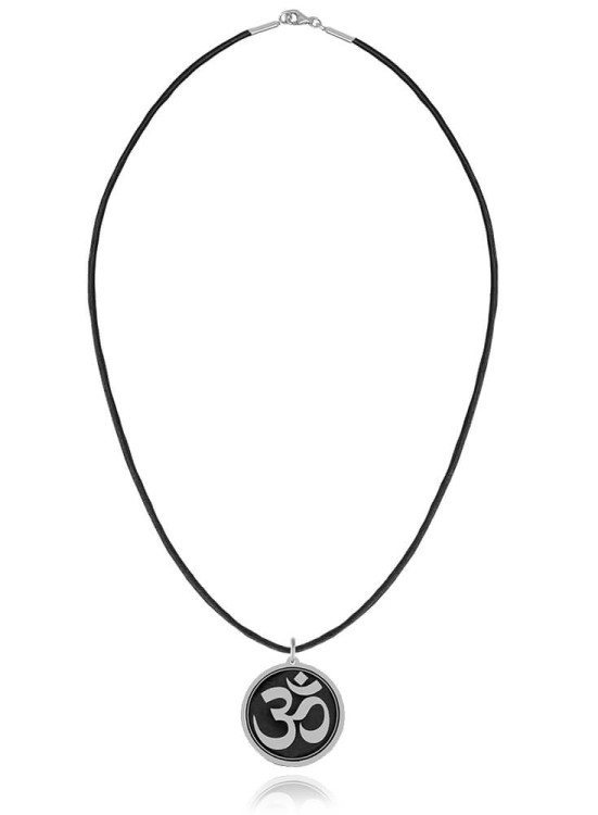 naszyjnik na rzemieniu Om