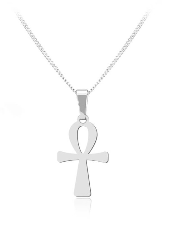 naszyjnik krzyż Ankh łańcuszek pancerka