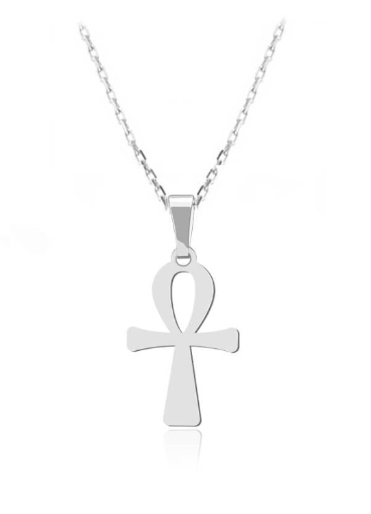 naszyjnik krzyż Ankh łańcuszek ankier