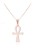 krzyż Ankh różowe złoto łańcuszek pancerka