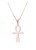 krzyż Ankh różowe złoto łańcuszek ankier