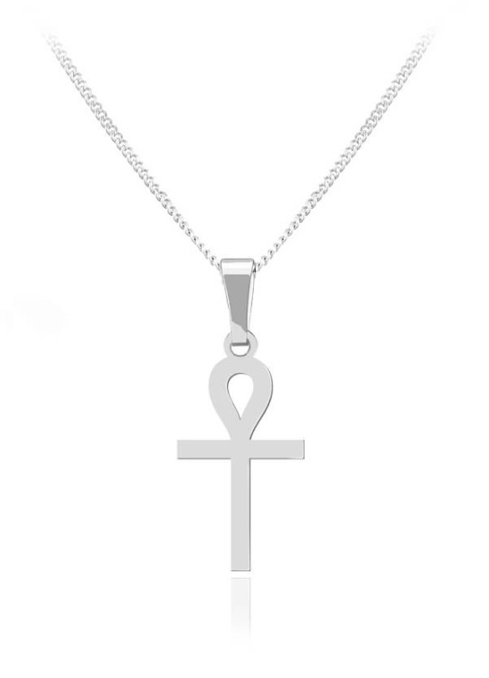 naszyjnik krzyż Ankh łańcuszek pancerka