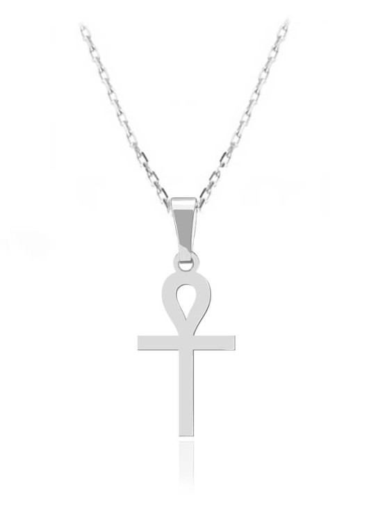 naszyjnik krzyż Ankh łańcuszek ankier