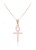 naszyjnik krzyż ankh różowe złoto łańcuszek pancerka