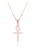 naszyjnik krzyż ankh różowe złoto łańcuszek ankier