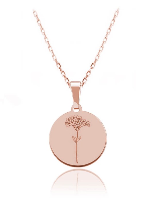 naszyjnik z niezapominajką łańcuszek ankier