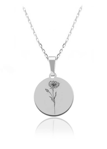 naszyjnik z chabrem łańcuszek ankier