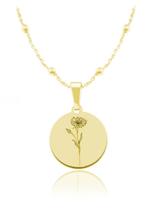 łańcuszek z kwiatem chabru