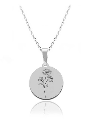 naszyjnik z rumiankiem łańcuszek ankier