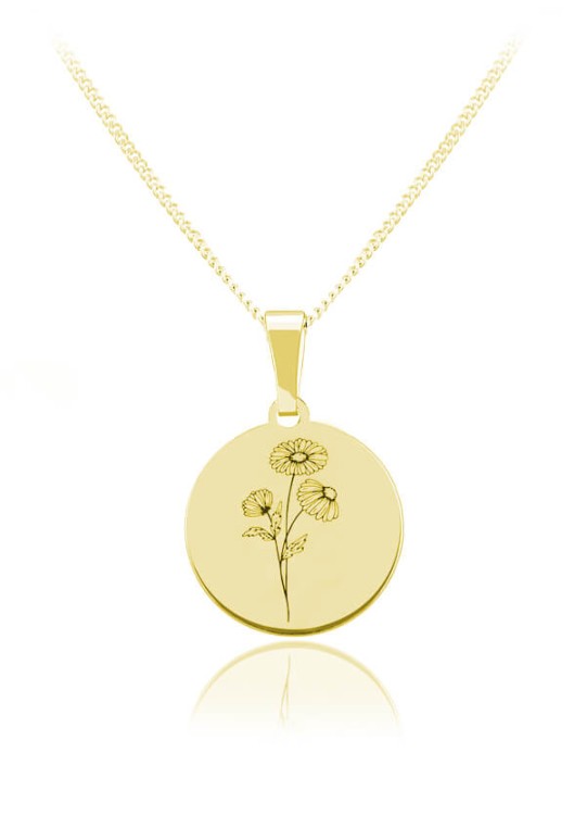 naszyjnik rumianek łańcuszek pancerka