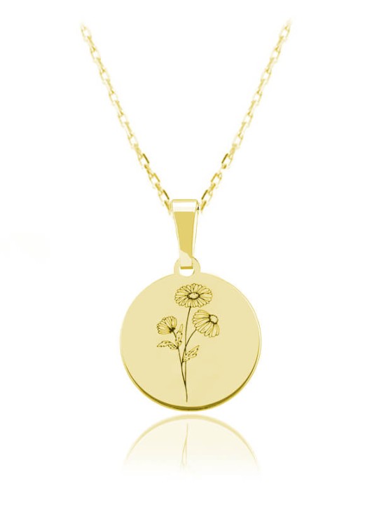 naszyjnik rumianek łańcuszek ankier