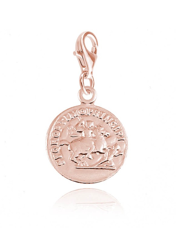 charms moneta różowe złoto