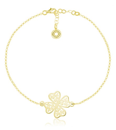 bransoletka z azurową koniczynką