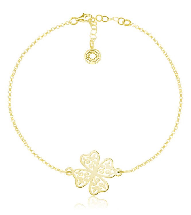 bransoletka z azurową koniczynką