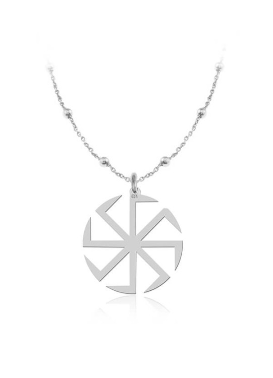 naszyjnik kołowrót słowiański łańcuszek kulki