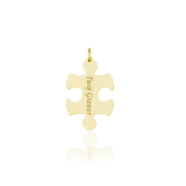 wisiorek złoty puzzel