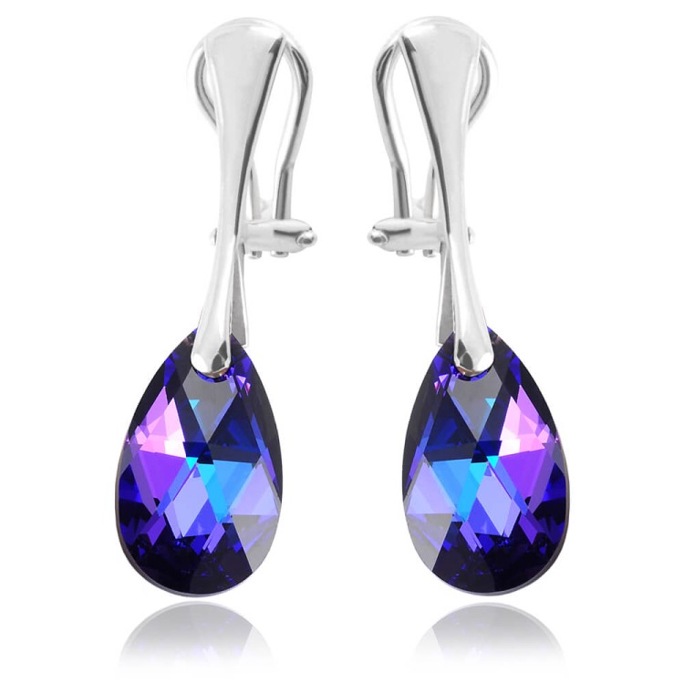 klipsy srebrne z kryształem