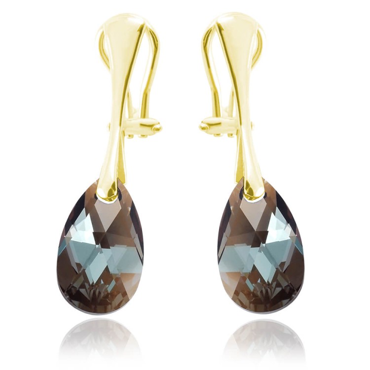 klipsy z kryształami