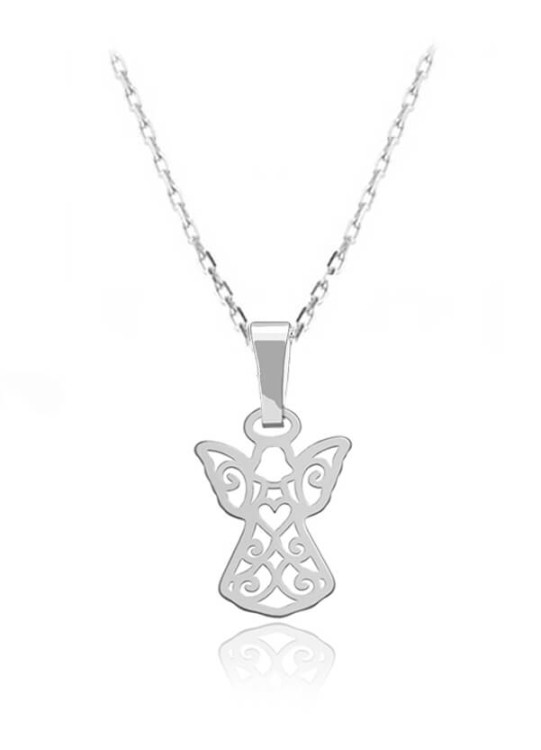 naszyjnik z aniołkiem łańcuszek ankier