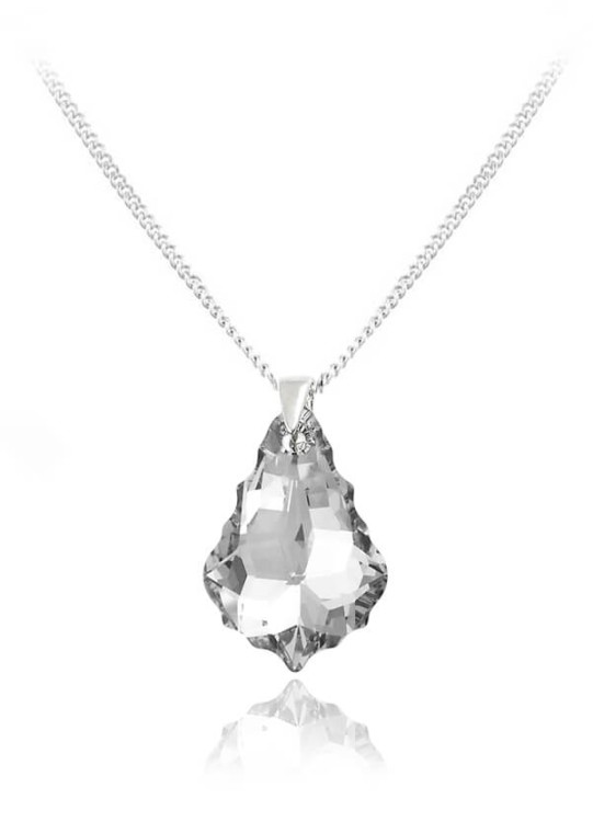 naszyjnik z kryształem Swarovski splot łańcuszka pancerka