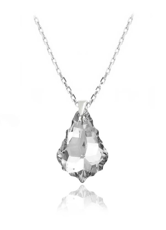 naszyjnik z kryształem Swarovski splot łańcuszka ankier