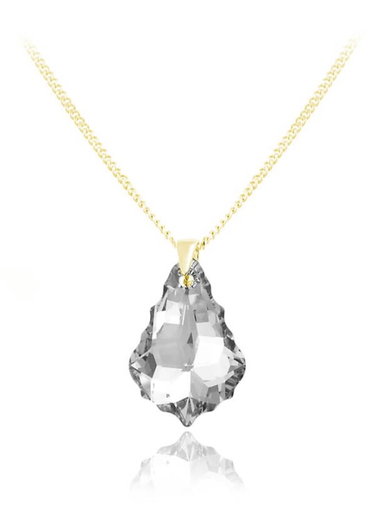 naszyjnik z kryształem swarovski splot łańcuszka pancerka
