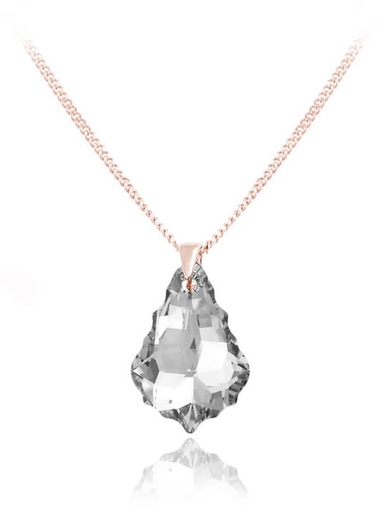 naszyjnik z krystzałem swarovski splot łancuszka pancerka