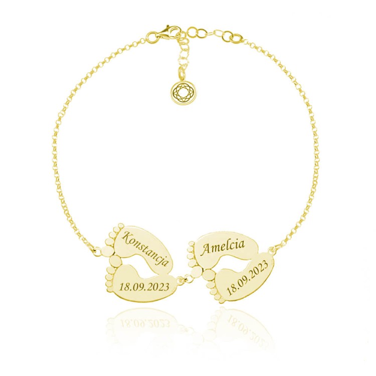 bransoletka stópki 2 elementy