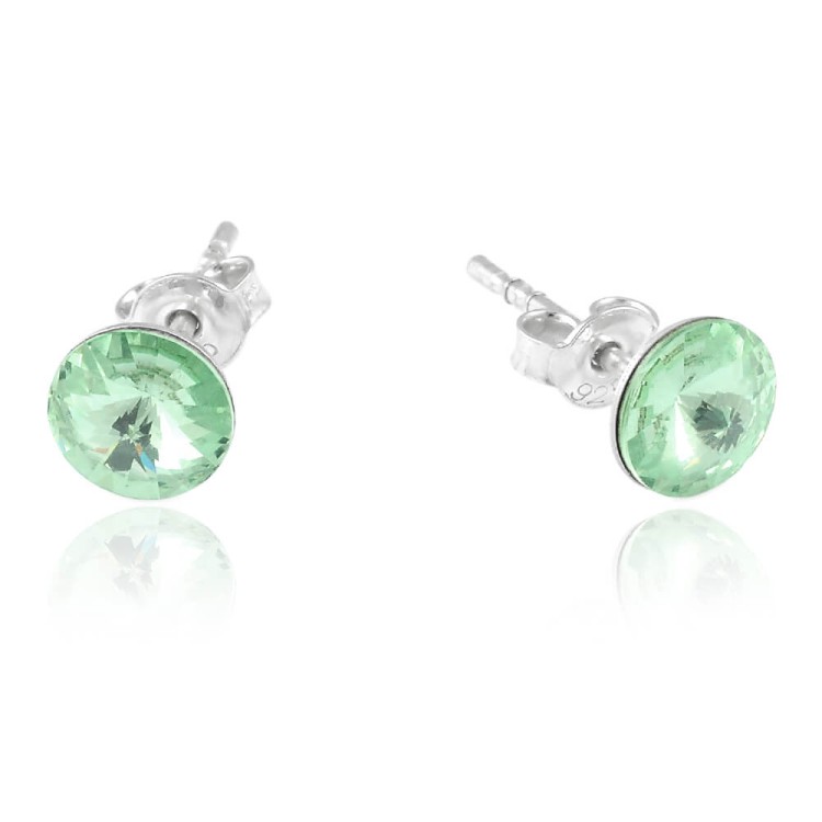 kolczyki zielone cyrkonie