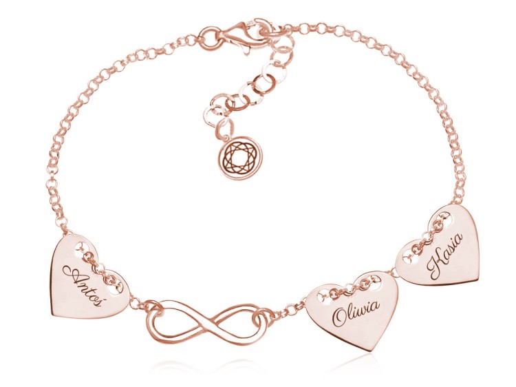 bransoletka infinity serce