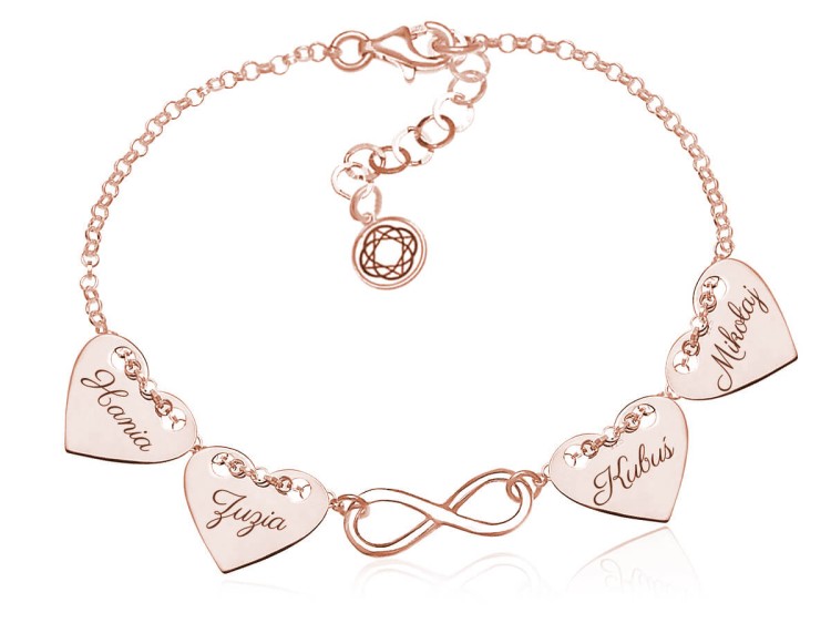 bransoletka infinity serce