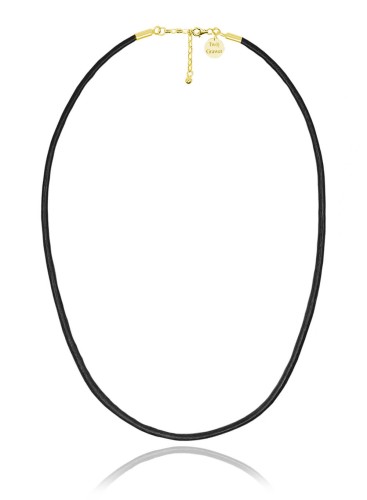 naszyjnik rzemień srebro pozłacane