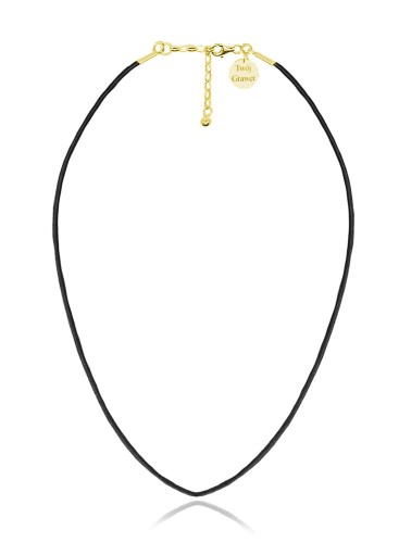 naszyjnik rzemień złoty cienki