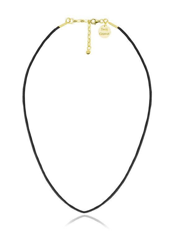 naszyjnik rzemień złoty cienki