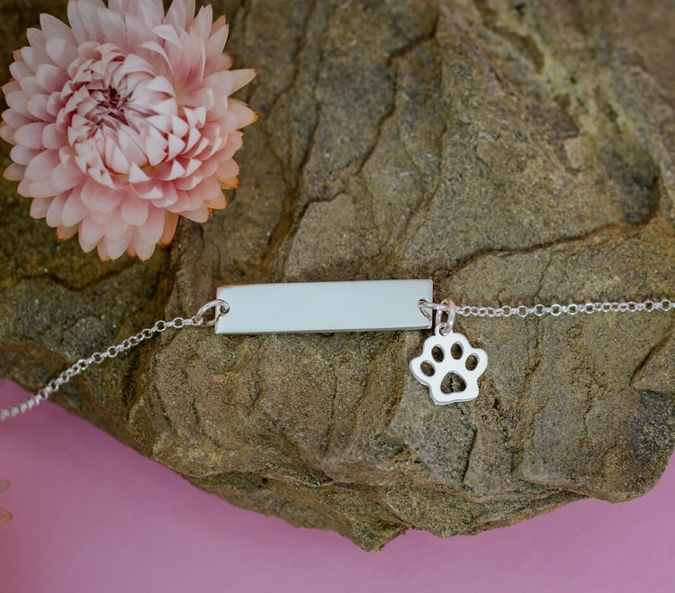 bransoletka grawer łapka