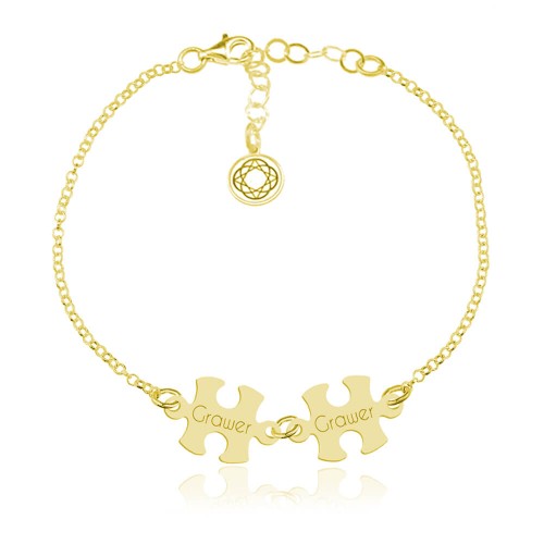 bransoletka z dwoma puzzlami