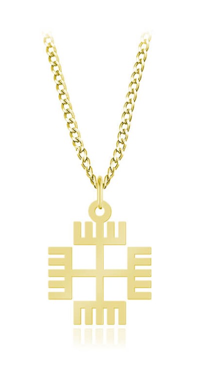 naszyjnik meski Ręce Boga złoty