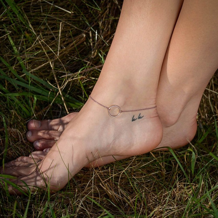 bransoletka z kołem różowe złoto