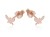 kolczyki motylki rose gold