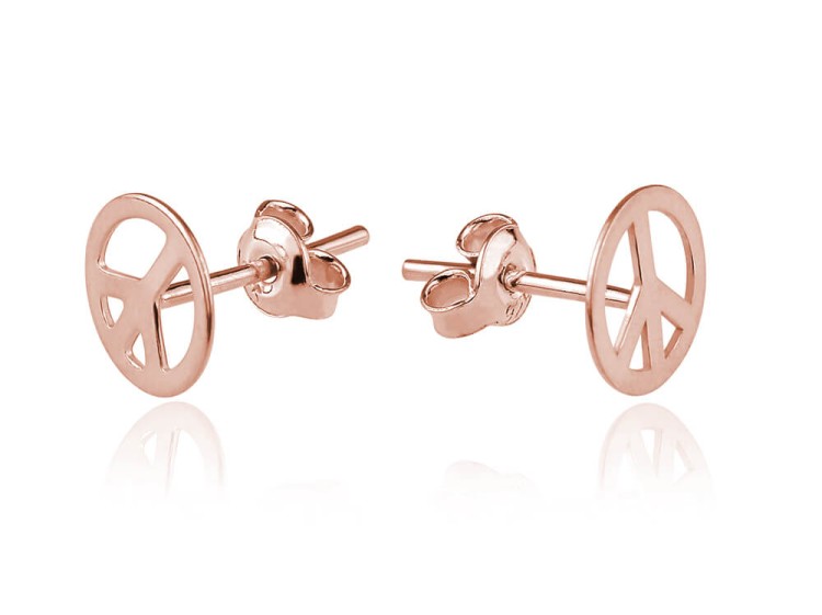 kolczyki pacyfki rose gold