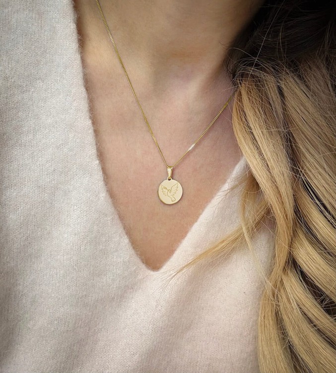 naszyjnik Duch Święty złoty