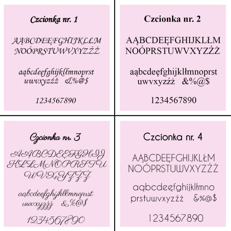 wybór czcionki