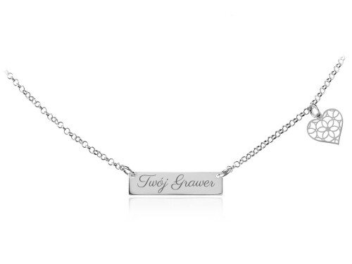 naszyjnik z ażurowym sercem