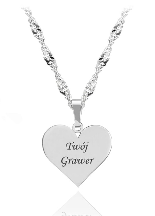 naszyjnik serce ozdobny łańcuszek