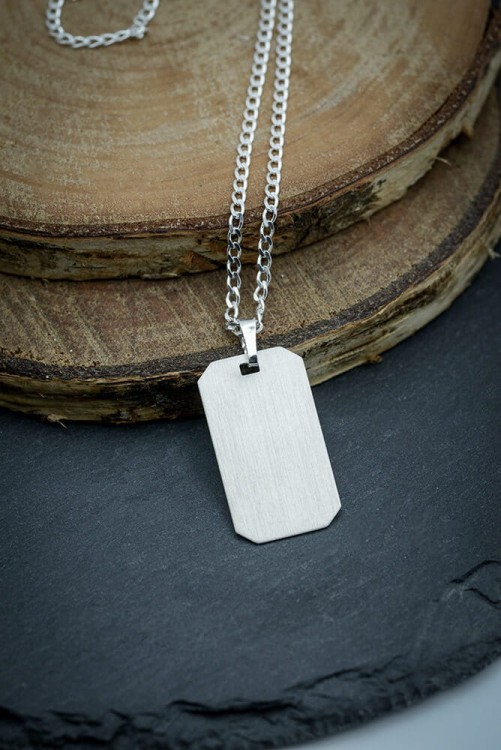 nieśmiertelnik męski naszyjnik srebro