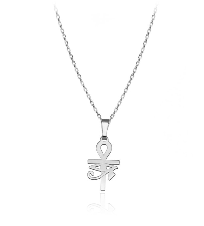 naszyjnik z okiem Horusa krzyż Ankh