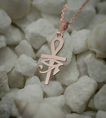 naszyjnik Krzyż Anhk Oko Horusa